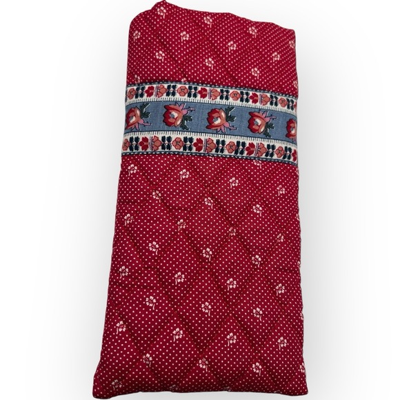 Vera Bradley Rose Portfolio Cover And Eyeglasses Case Vintage Rare Red Blue - Picture 3 of 13